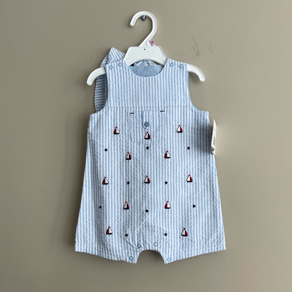 Little Me One piece set with hat  9M